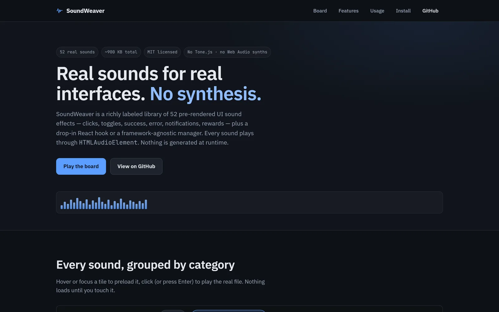 Screenshot of SoundWeaver